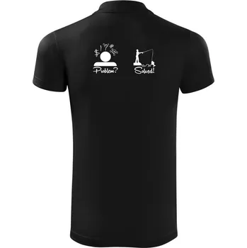 Pánská košile Problem? Solved! - Rybaření - Polokošile Victory sportovní (dresovina) - S ( Černá )