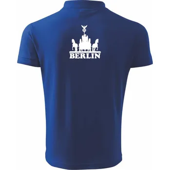 Pánská košile Berlin památník - Polokošile pánská Pique Polo 203 - 4XL ( Královská modrá )