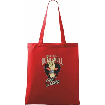 Born to be a Rock and Roll Star - Taška bavlněná - 42 x 38 cm ( Červená )