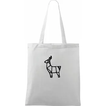 Nákupní taška Geometrire - paroháč - Taška bavlněná - 42 x 38 cm ( Bílá )