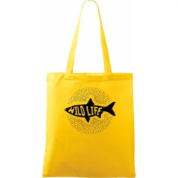 Wild life ryba - Taška bavlněná - 42 x 38 cm ( Žlutá )
