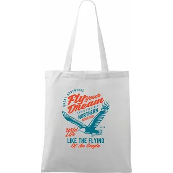 Fly Your Dream - Taška bavlněná - 42 x 38 cm ( Bílá )