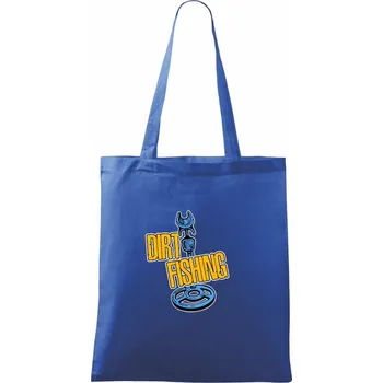 Nákupní taška Dirt fishing - Taška bavlněná - 42 x 38 cm ( Královská modrá )