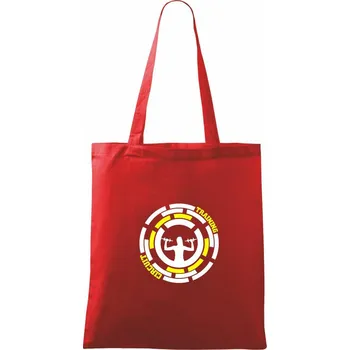 Nákupní taška Circuit training - Taška bavlněná - 42 x 38 cm ( Červená )