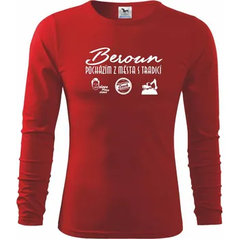 Chlapecké tričko Beroun město s tradicí - Triko dětské Long Sleeve - 122 cm/6 let ( Červená )