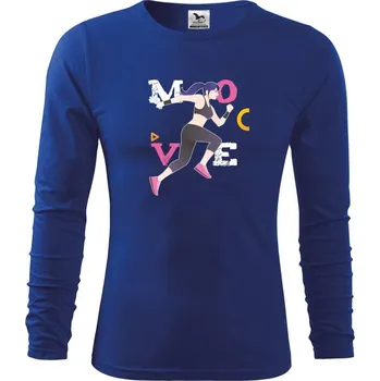 Chlapecké tričko Běhání - move - Triko dětské Long Sleeve - 122 cm/6 let ( Královská modrá )