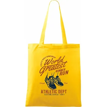 World Greatest Runner - Taška bavlněná - 42 x 38 cm ( Žlutá )