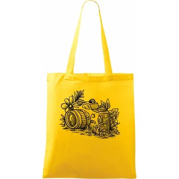 Foťák kreslený beruška - Taška bavlněná - 42 x 38 cm ( Žlutá )