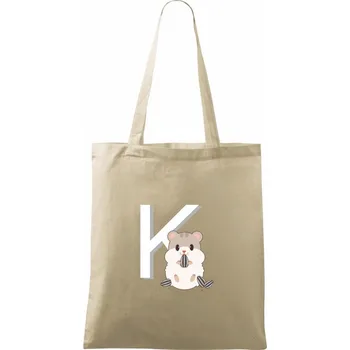 Nákupní taška Křeček - písmeno - Taška bavlněná - 42 x 38 cm ( Naturální )