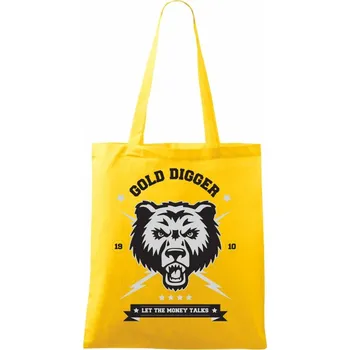Bear gold - Taška bavlněná - 42 x 38 cm ( Žlutá )