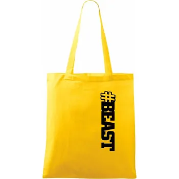 Beast hashtag - Taška bavlněná - 42 x 38 cm ( Žlutá )