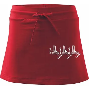 Dámská sukně Svářeč - Koutový svar - Sportovní sukně - two in one - XS ( Červená )