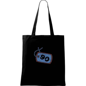 Nákupní taška 90 na krku - Taška bavlněná - 42 x 38 cm ( Černá )