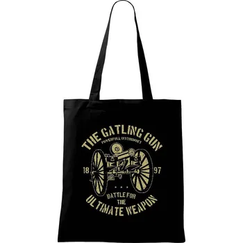 Nákupní taška The Gatling Gun - Taška bavlněná - 42 x 38 cm ( Černá )