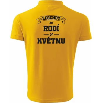 Pánská košile Legendy se rodí v květnu - Polokošile pánská Pique Polo 203 - S ( Žlutá )