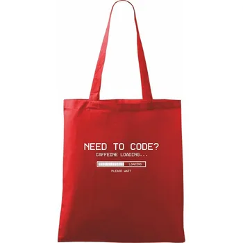 Need to code - Taška bavlněná - 42 x 38 cm ( Červená )