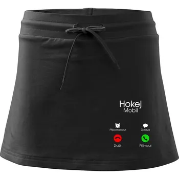 Dámská sukně Hokej volá - Sportovní sukně - two in one - XL ( Černá )