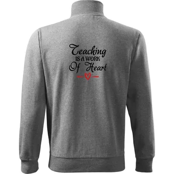 Pánská mikina Teaching is a work of heart - Mikina bez kapuce Adventure - 3XL ( Tmavě šedý melír )