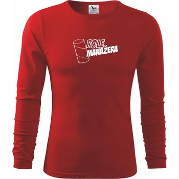 Chlapecké tričko Role manažera - Triko dětské Long Sleeve - 122 cm/6 let ( Červená )