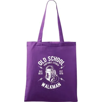 Old School Walkman - Taška bavlněná - 42 x 38 cm ( Fialová )