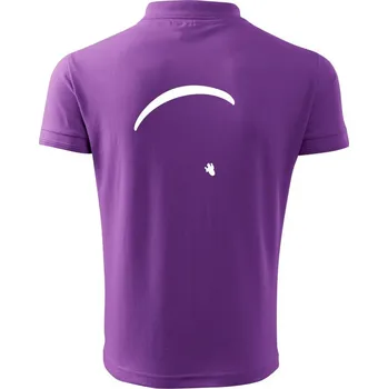 Pánská košile Obrys padáku velký - Polokošile pánská Pique Polo 203 - XL ( Fialová )