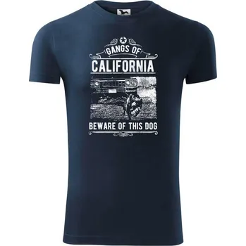 Pánské oblečení Gangs Of California - Viper FIT - Pánské zůžené tričko - M ( Námořní modrá (velmi tmavá - téměř černá) )