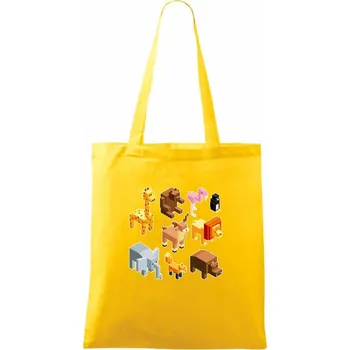 3D zvířátka - Taška bavlněná - 42 x 38 cm ( Žlutá )