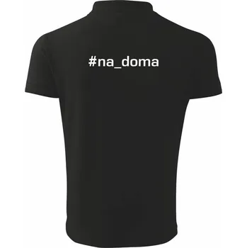 Pánská košile #na_doma - Polokošile pánská Pique Polo 203 - S ( Černá )