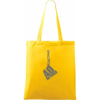 40 let na krku řetěz - Taška bavlněná - 42 x 38 cm ( Žlutá )