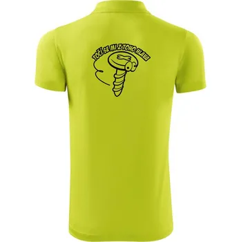 Pánská košile Točí se mi z toho hlava - Polokošile Victory sportovní (dresovina) - XL ( Limetková )