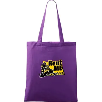 Skútr Rent me - Taška bavlněná - 42 x 38 cm ( Fialová )