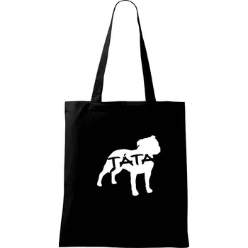 Stafordširský bullteriér táta obrys - Taška bavlněná - 42 x 38 cm ( Černá )