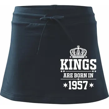 Dámská sukně Kings are born in 1957 - Sportovní sukně - two in one - XL ( Námořní modrá (velmi tmavá - téměř černá) )