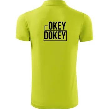 Pánská košile Okey Dokey - Polokošile Victory sportovní (dresovina) - 3XL ( Limetková )