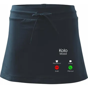 Dámské oblečení Kolo volá - Sportovní sukně - two in one - M ( Námořní modrá (velmi tmavá - téměř černá) )