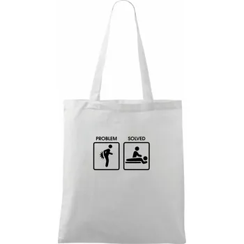 Masáž problem solved - Taška bavlněná - 42 x 38 cm ( Bílá )
