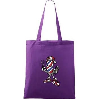 Barber maskot - Taška bavlněná - 42 x 38 cm ( Fialová )