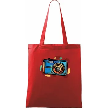Foťák barevný - kompakt - Taška bavlněná - 42 x 38 cm ( Červená )
