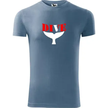 Pánské oblečení Dive velryba - Viper FIT - Pánské zůžené tričko - 2XL ( Denim )