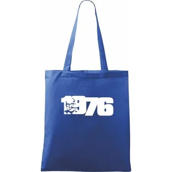 Nákupní taška Husákovo dítě - 1976 - Taška bavlněná - 42 x 38 cm ( Královská modrá )