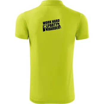 Pánská košile Work hard, party harder - Polokošile Victory sportovní (dresovina) - 3XL ( Limetková )