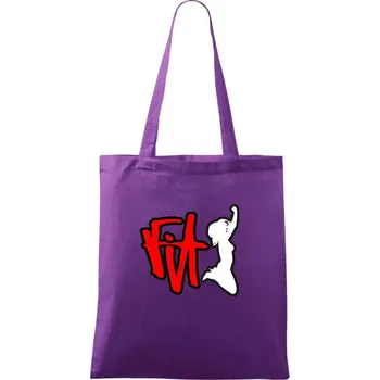 Nákupní taška Fit jump - Taška bavlněná - 42 x 38 cm ( Fialová )
