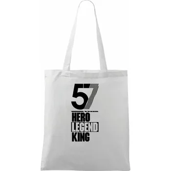 Hero, Legend, King x Queen 1957 - Taška bavlněná - 42 x 38 cm ( Bílá )