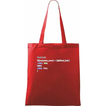 Nákupní taška Geek Test - Taška bavlněná - 42 x 38 cm ( Červená )