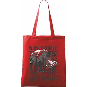Nákupní taška Rhino strike - Taška bavlněná - 42 x 38 cm ( Červená )