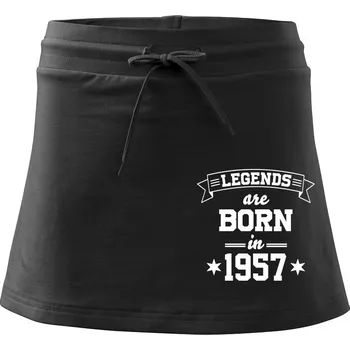Dámská sukně Legends are born in 1957 - Sportovní sukně - two in one - L ( Černá )