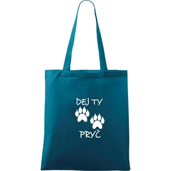 Dej ty tlapy pryč - Taška bavlněná - 42 x 38 cm ( Petrolejová )