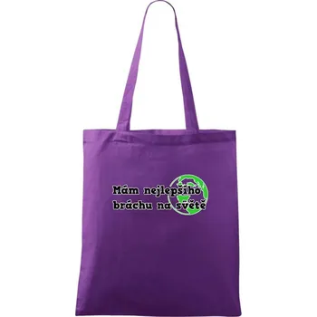 Mám nejlepšího bráchu na světě - Taška bavlněná - 42 x 38 cm ( Fialová )