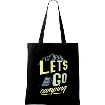 Let's Go go camping - Taška bavlněná - 42 x 38 cm ( Černá )