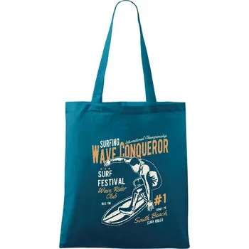 Wave Conqueror - Taška bavlněná - 42 x 38 cm ( Petrolejová )